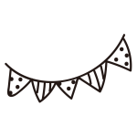 白黒のガーランド