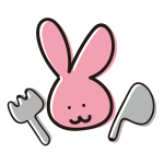 食事待ちのうさぎ