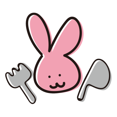 食事待ちのうさぎ