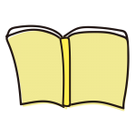 黄色い開いた本