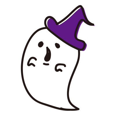 帽子をかぶったお化け