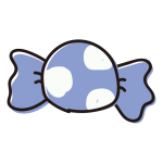 青い水玉のキャンディ