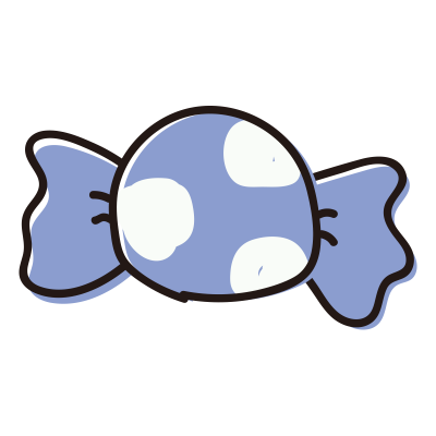 青い水玉のキャンディ