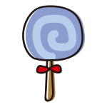 青いペロペロキャンディ