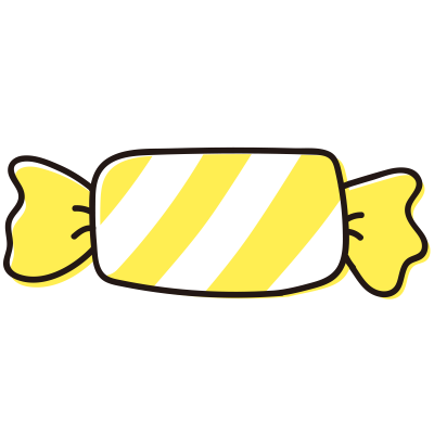 黄色いしましまのキャンディ