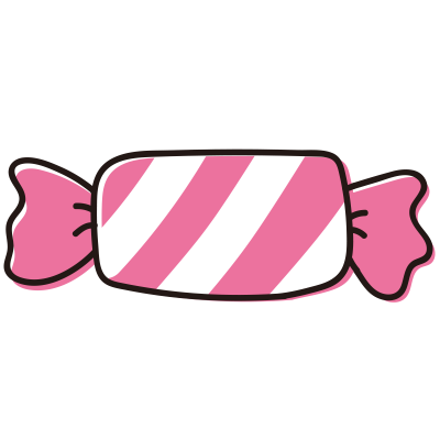 ピンクのしましまのキャンディ