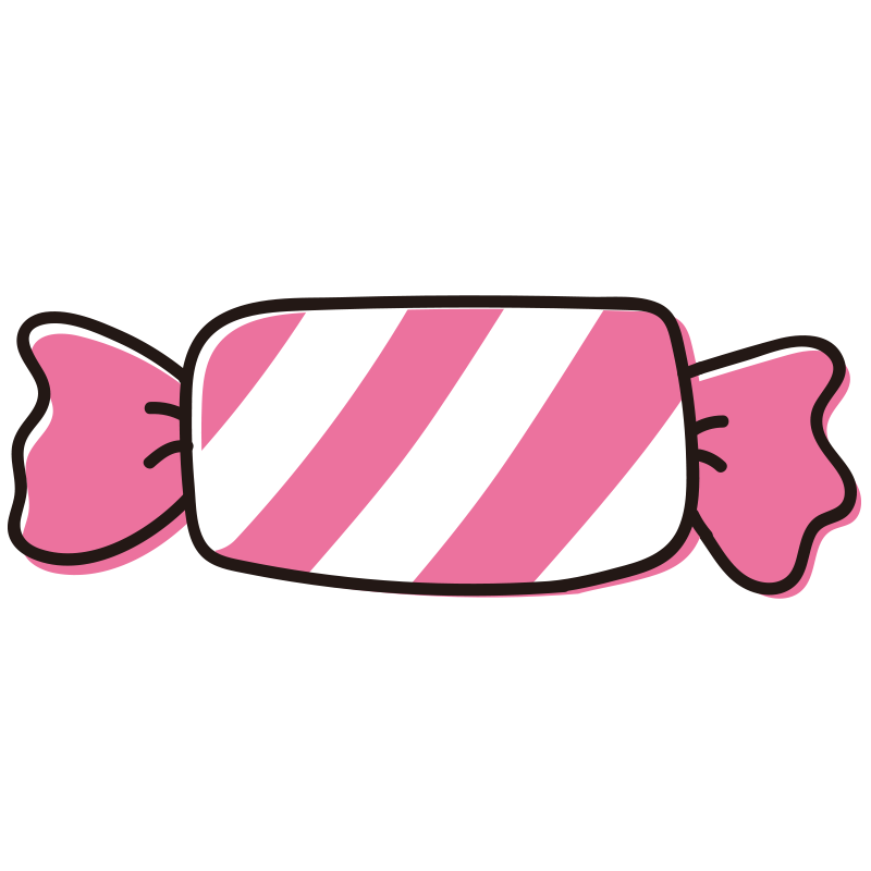 ピンクのしましまのキャンディ