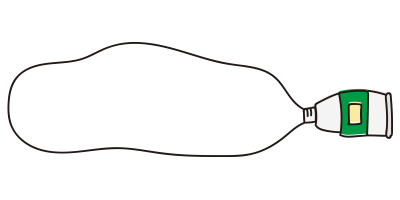 緑色の絵具の吹き出し