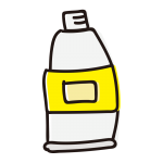 キャップのない黄色の絵具