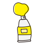 絞りだした黄色の絵具