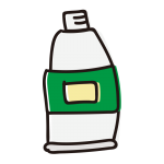 キャップのない緑色の絵具