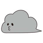 表情のある流れる暗い雲