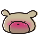 赤い顔のゆるいくま