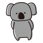 後ろに手があるゆるいコアラ