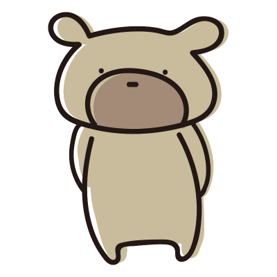 後ろに手があるゆるいくま