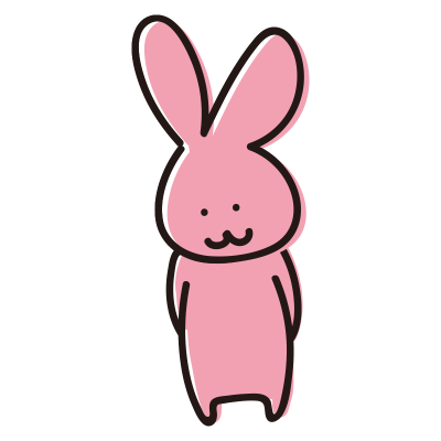 後ろに手があるゆるいうさぎ