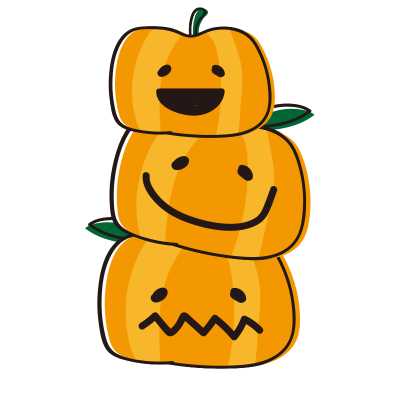 3つのジャック・オー・ランタン