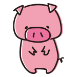 前に手があるゆるいぶた