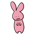 前に手があるゆるいうさぎ