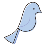 とまっている青い鳥