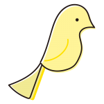 とまっている黄色い鳥