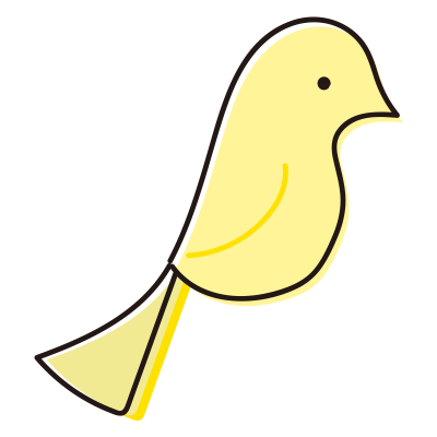 とまっている黄色い鳥