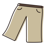 茶色い長ズボン