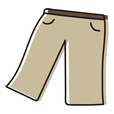 茶色い長ズボン