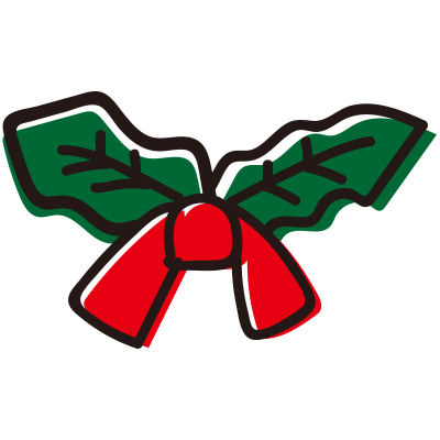 クリスマスリボンの飾り1