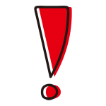 三角のビックリマーク赤