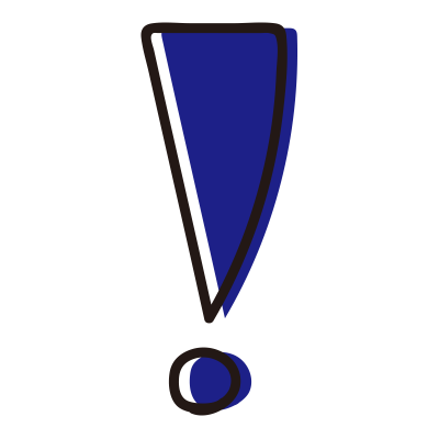 三角のビックリマーク青