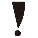 三角のビックリマーク黒