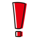 下も四角いビックリマーク赤