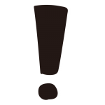 四角いビックリマーク黒