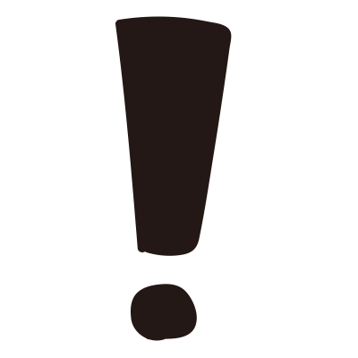 四角いビックリマーク黒