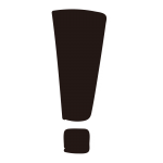 下も四角いビックリマーク黒