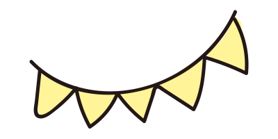 黄色のガーランド