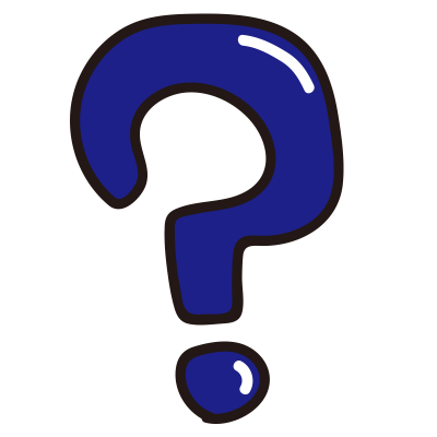 つやのあるはてなマーク青