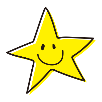 とがった笑顔の星1