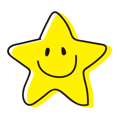 角丸の笑顔の星1