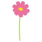 1本のコスモス斜め2