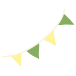 黄色と緑のガーランド