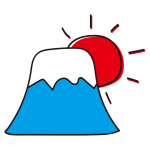 ゆるい富士山からの日の出