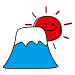 ゆるい富士山からの日の出2