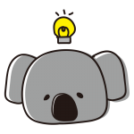 ひらめくゆるいコアラ