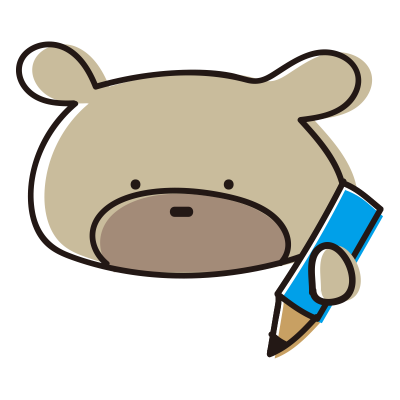 勉強するゆるいくま