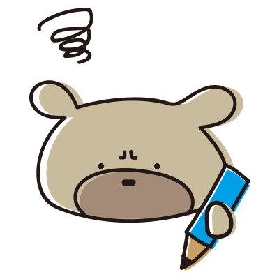 勉強で悩むゆるいくま