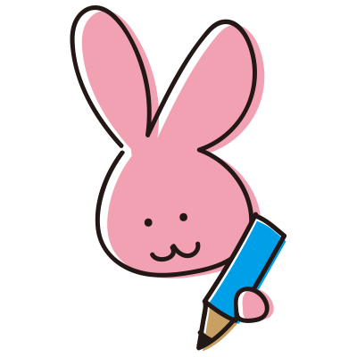 勉強するゆるいうさぎ