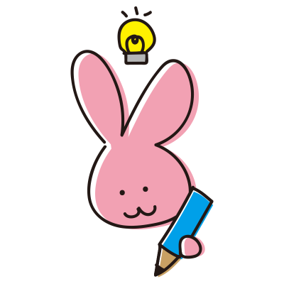勉強中にひらめくゆるいうさぎ
