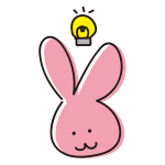 ひらめくゆるいうさぎ